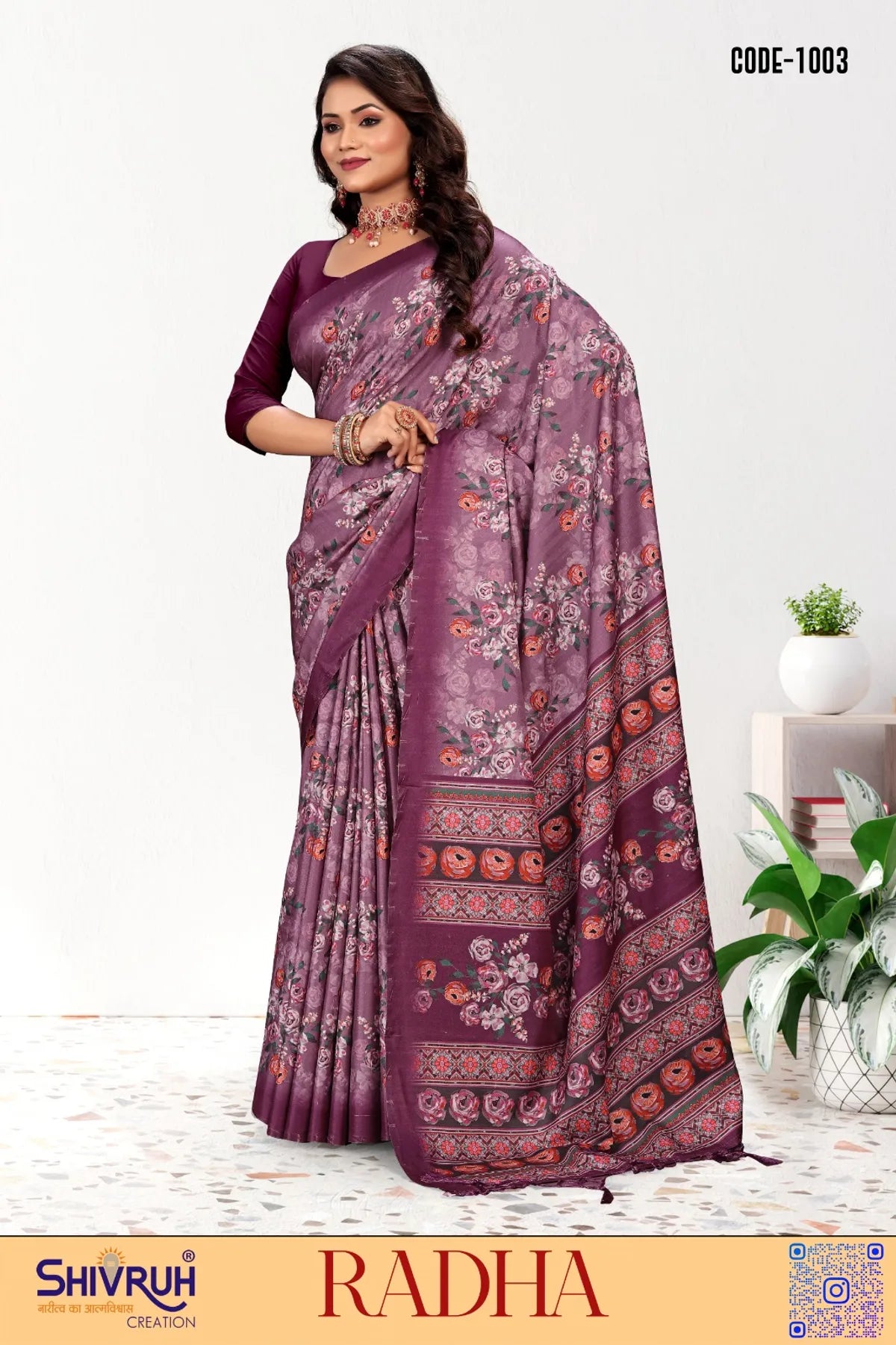 Half saree stitched ready to drape design