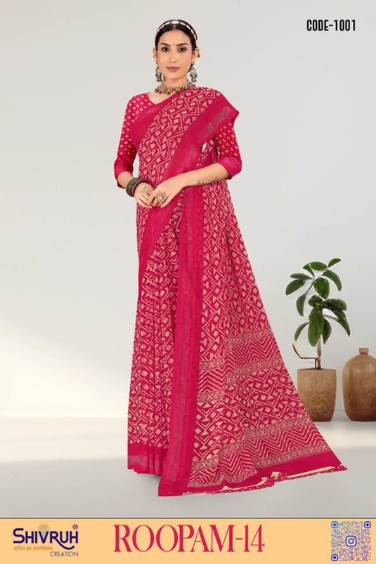Printed Georgette Festival wear saree
