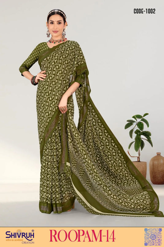 Printed Georgette Festival wear saree