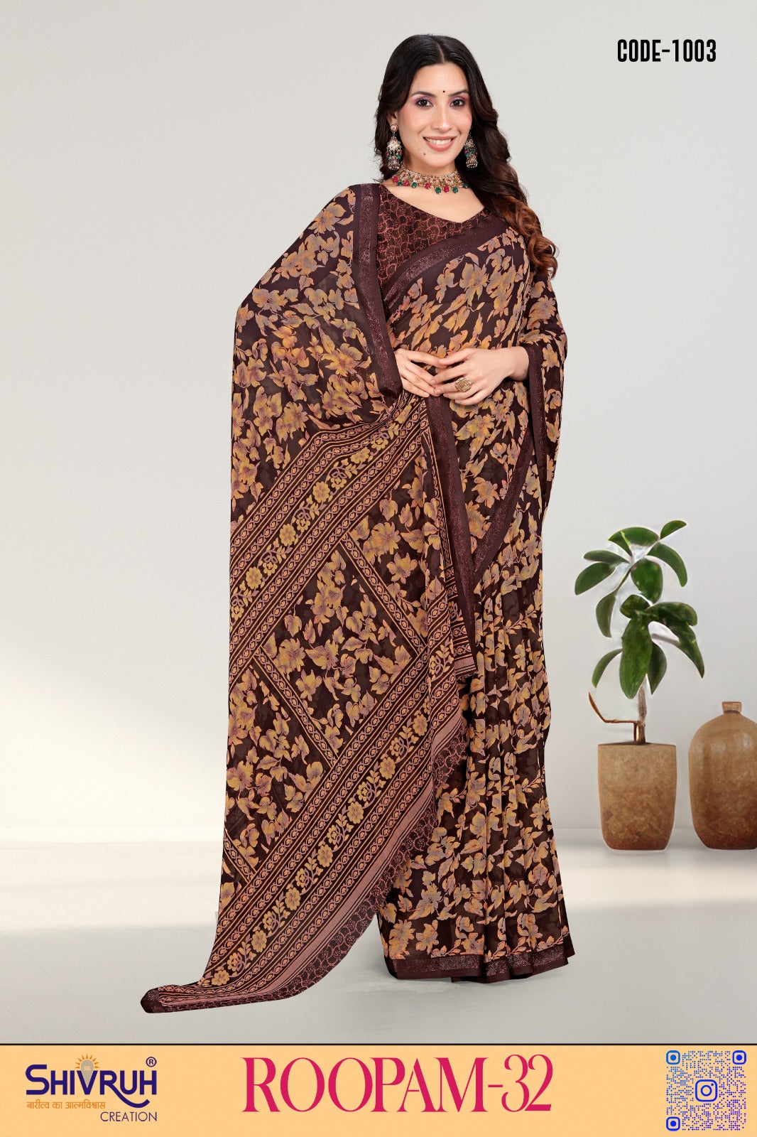 Leheriya saree with multicolor zigzag prints perfect for festivals