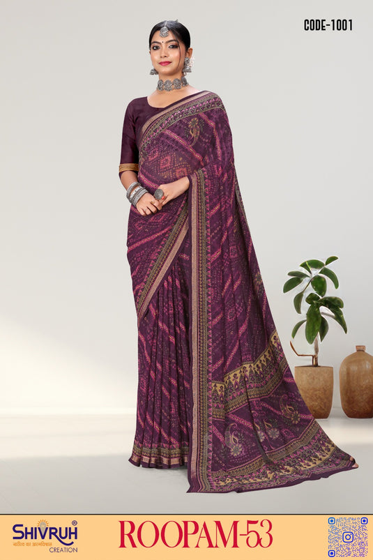 Fancy Georgette Saree for Women by SHIVRUH – Elegant Saree Look
