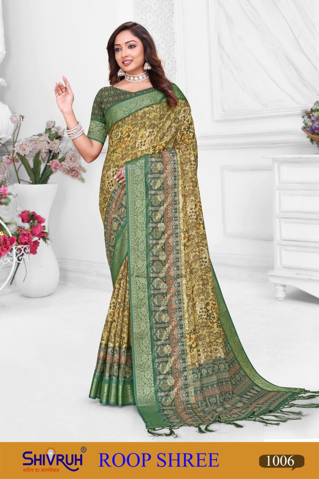 Pure cotton ???? with tassel pallu by SHIVRUH.