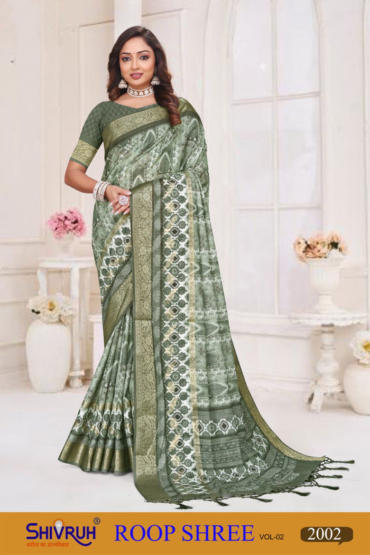 Women saree in elegant pastel shades by SHIVRUH.