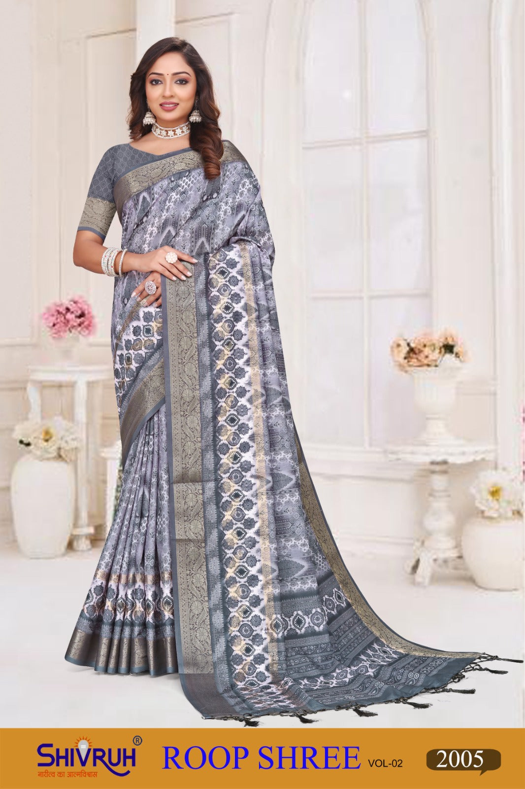 Traditional lehariya saree in vibrant hues from SHIVRUH.