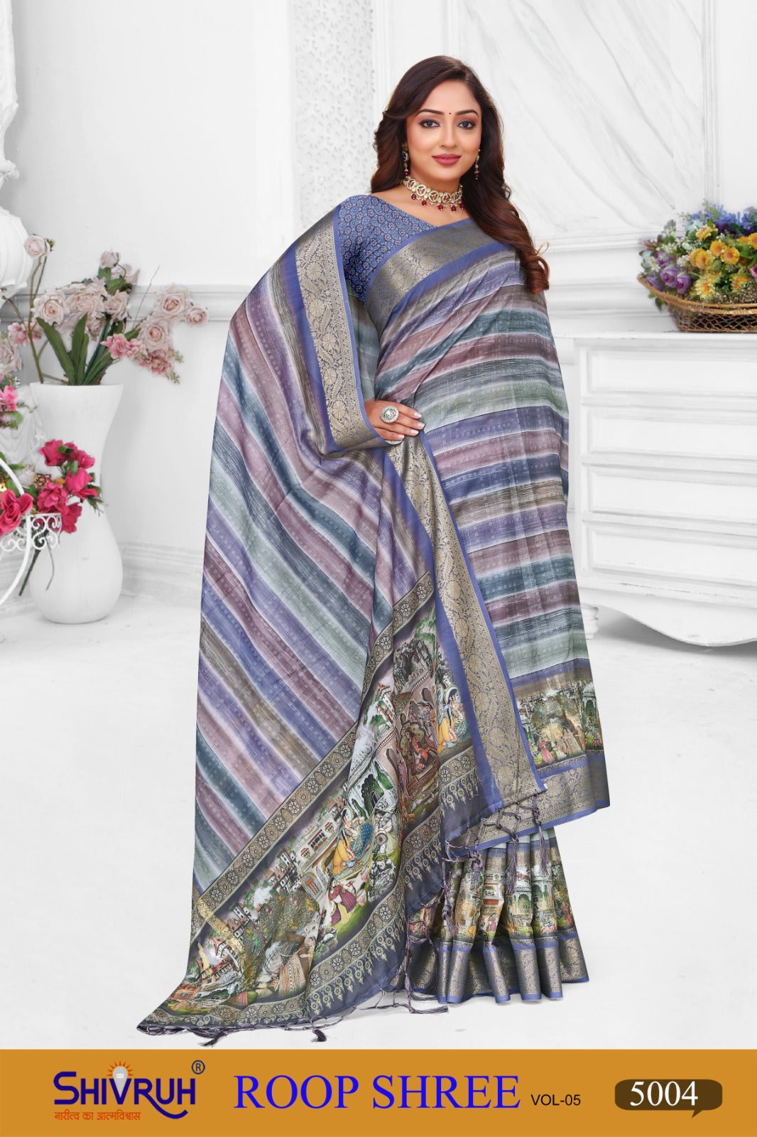 SHIVRUH’s latest saree look in pastel shades.
