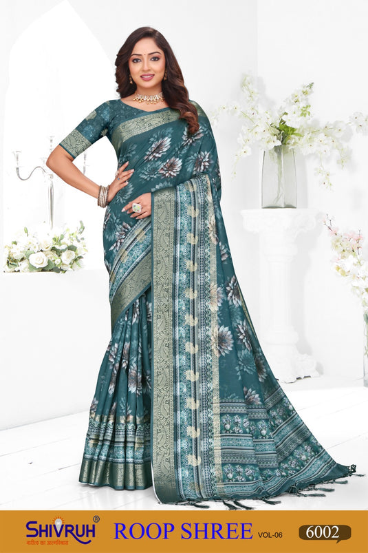 Designer pink saree with embellished blouse by SHIVRUH.
