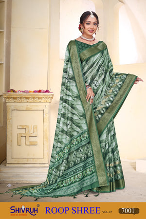 Trendy Dola silk Fringed Pallu design saree with blouse for women