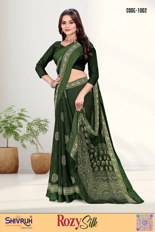 Georgette Spider web Woven Saree for women