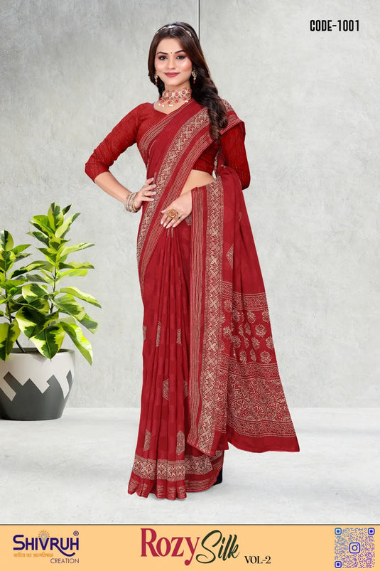 Georgette Spider web Woven Saree for women