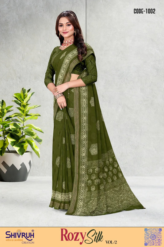 Georgette Spider web Woven Saree for women