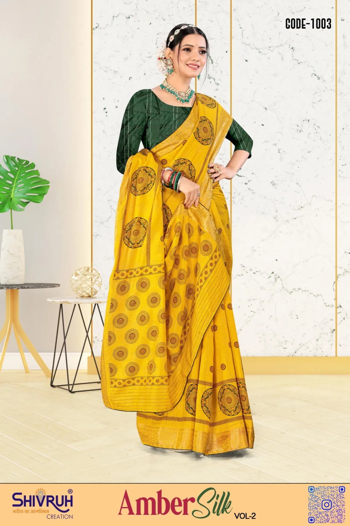Hot saree in metallic red for festive parties