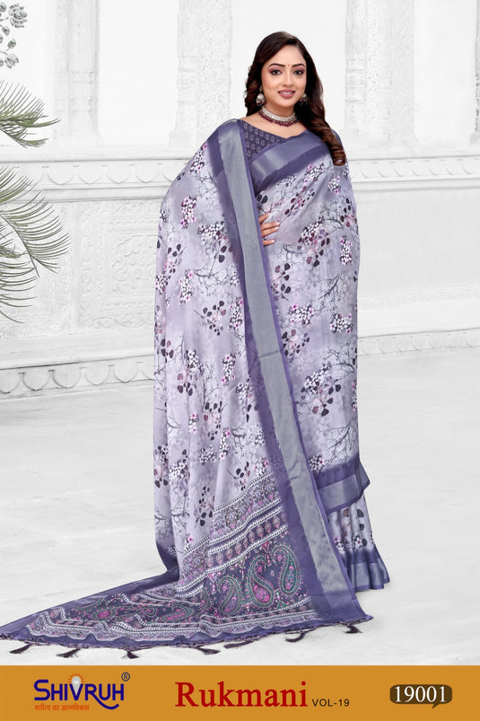Trending saree in shimmer fabric with attached belt