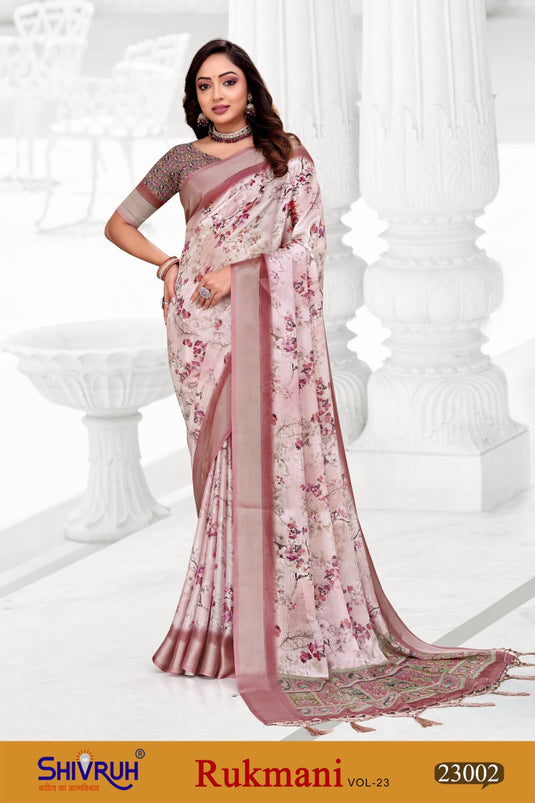 New saree in dual-tone organza