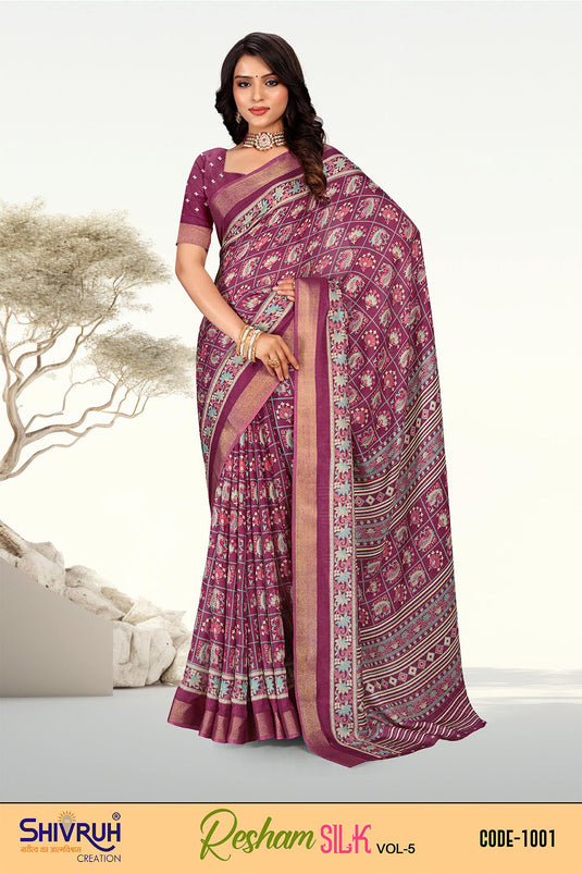 Floral print sarees in cotton from SHIVRUH