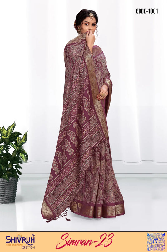 Pure banarasi saree with rich brocade weaving