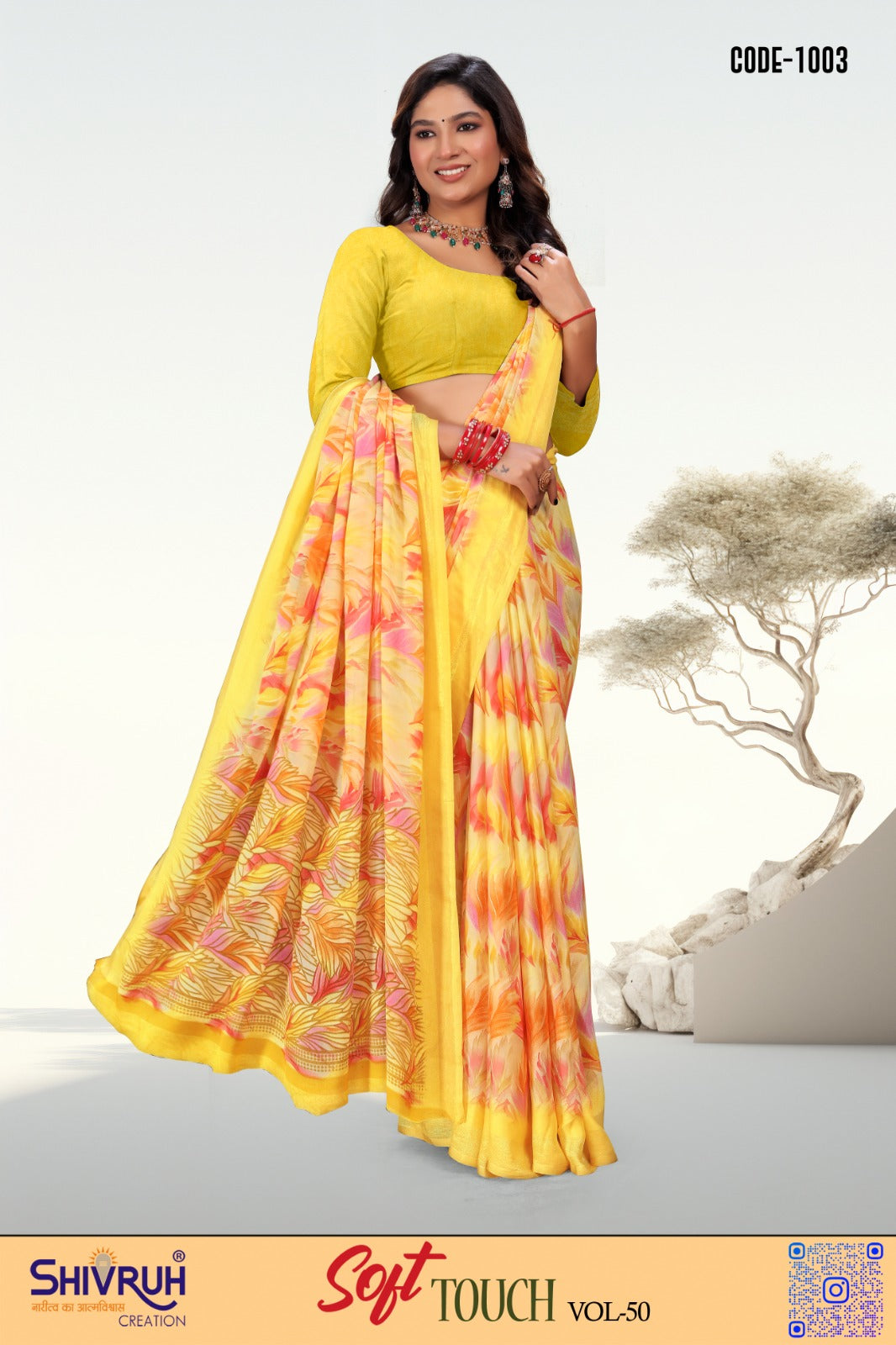 Designer Saree Blouse Design Included – SHIVRUH New Saree