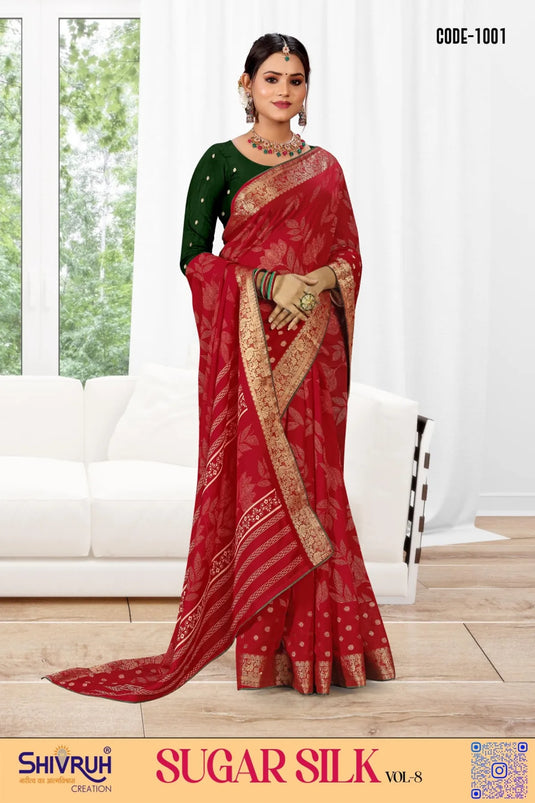 Saree blouse set with designer front cut blouse