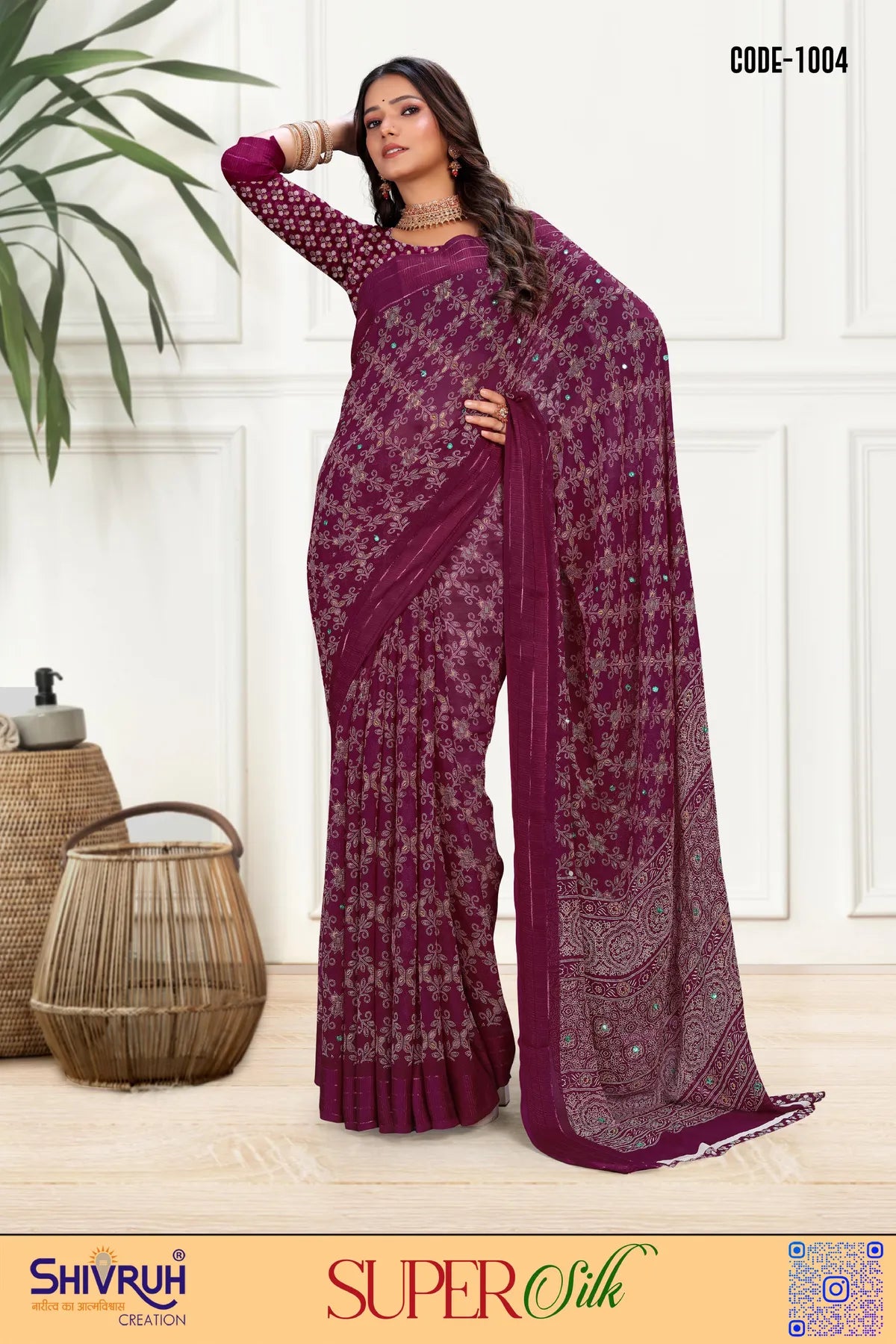 Lehriya saree in ombré with minimal border