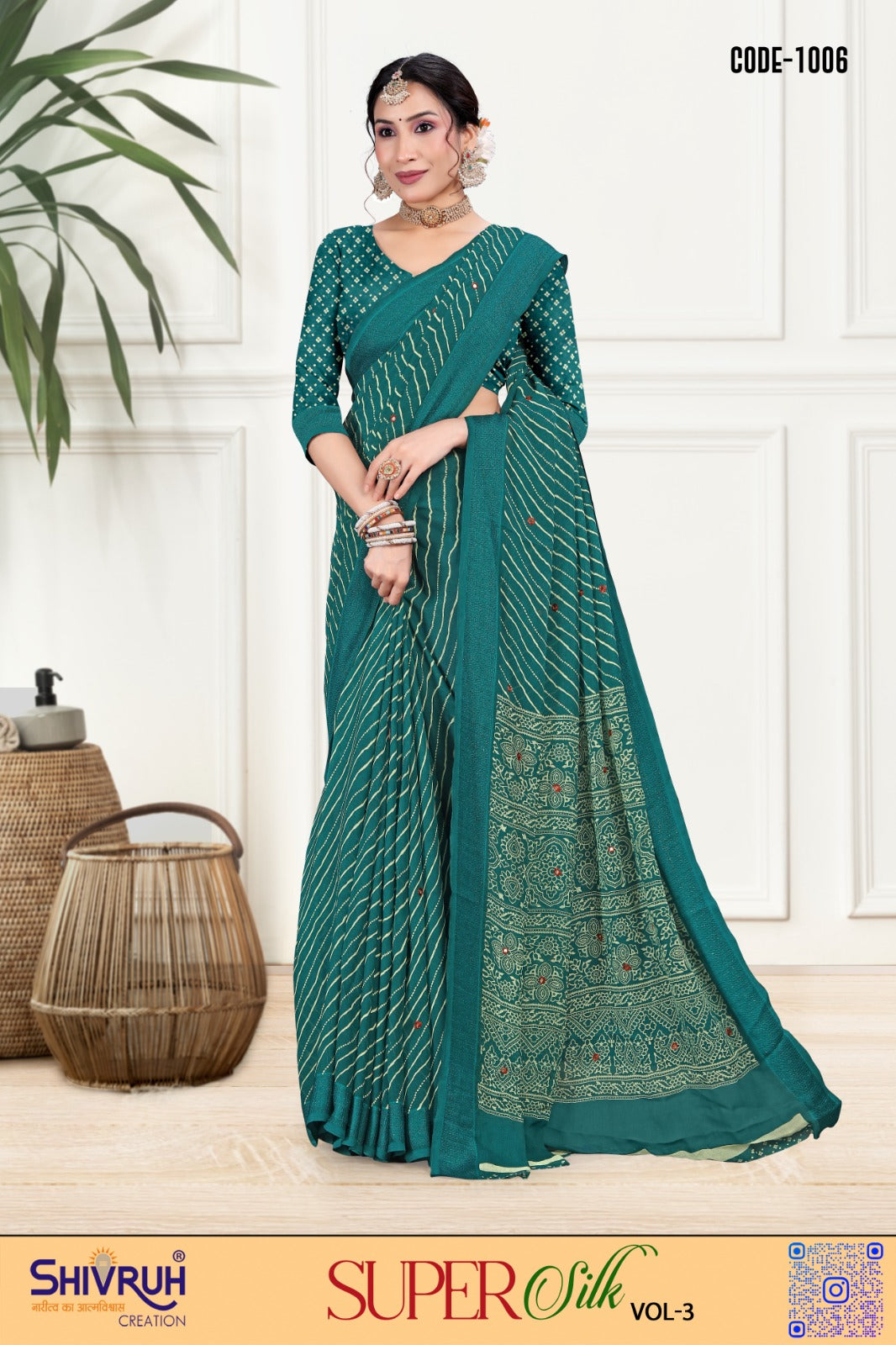 Banarasi saree with antique gold motifs