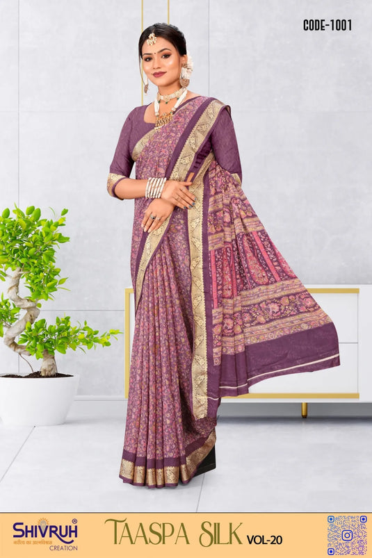 Cotton Paisley design saree for women