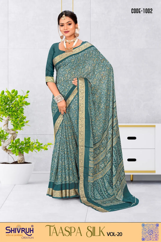 Cotton Paisley design saree for women