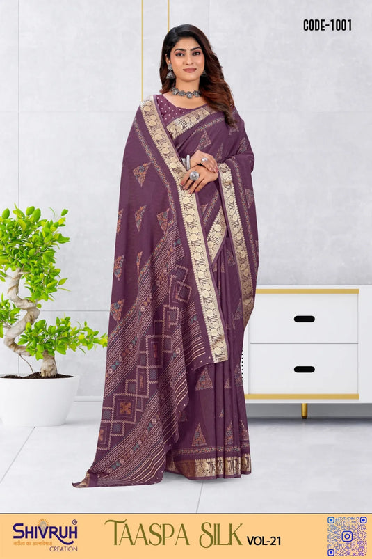 Cotton Hand Block design saree for women