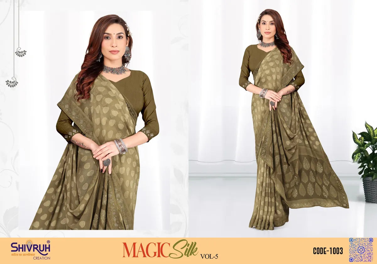 Traditional block printed cotton saree