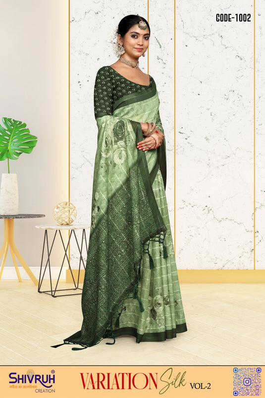 SHIVRUH new saree with minimalistic floral pattern.