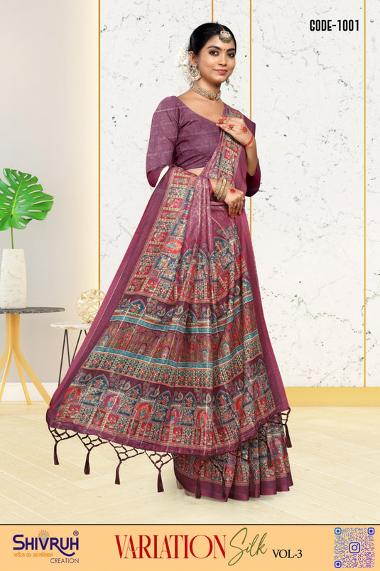 Hot saree in satin fabric for party wear by SHIVRUH.