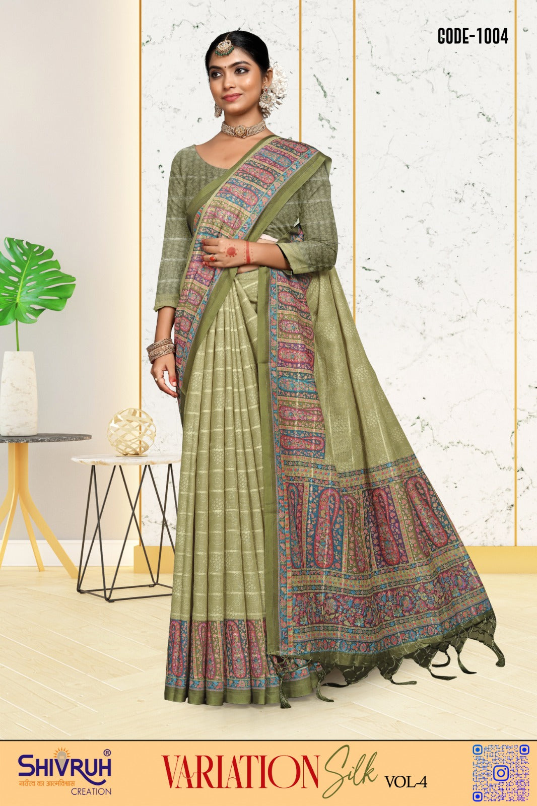 SHIVRUH yellow saree with hand-embroidered blouse.