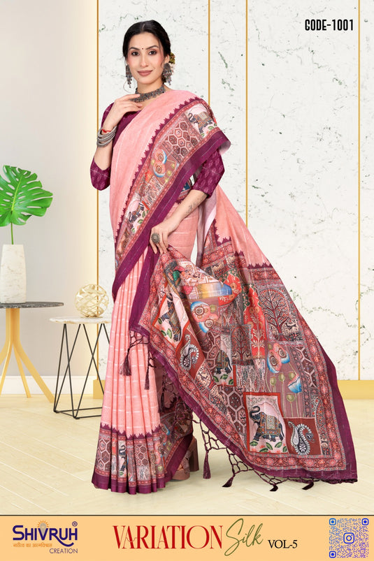 Red hot saree with shimmering blouse by SHIVRUH.