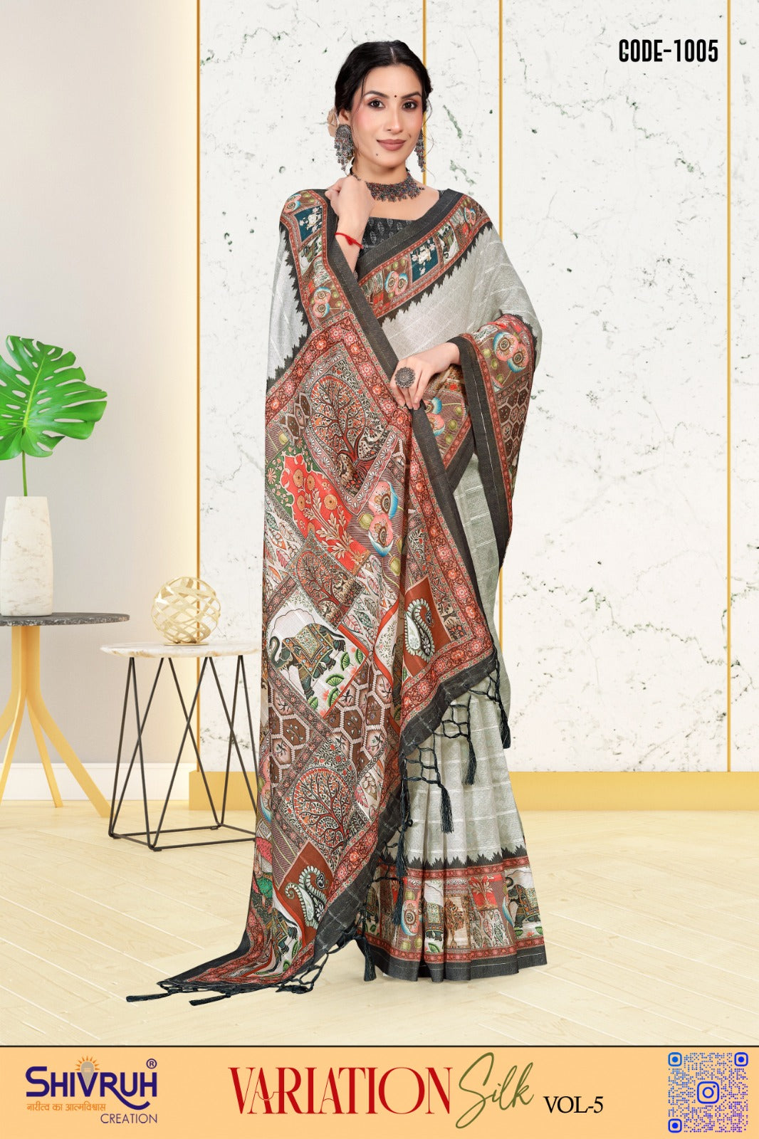 Online saree collection by SHIVRUH for weddings and parties.