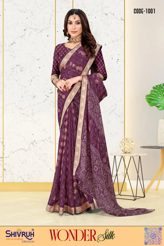 Printed Chiffon Party wear saree