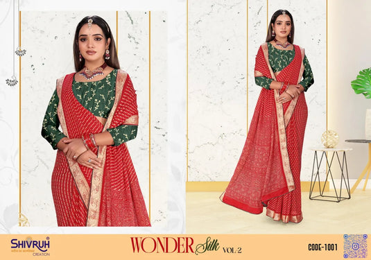 Printed Chiffon Designer wear saree