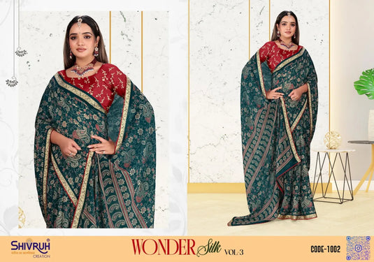Printed Chiffon Evening wear saree