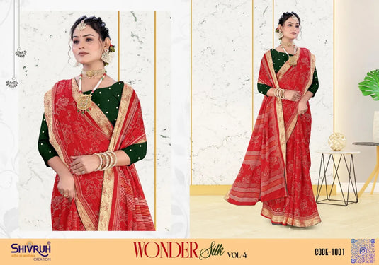 Printed Chiffon Party wear saree