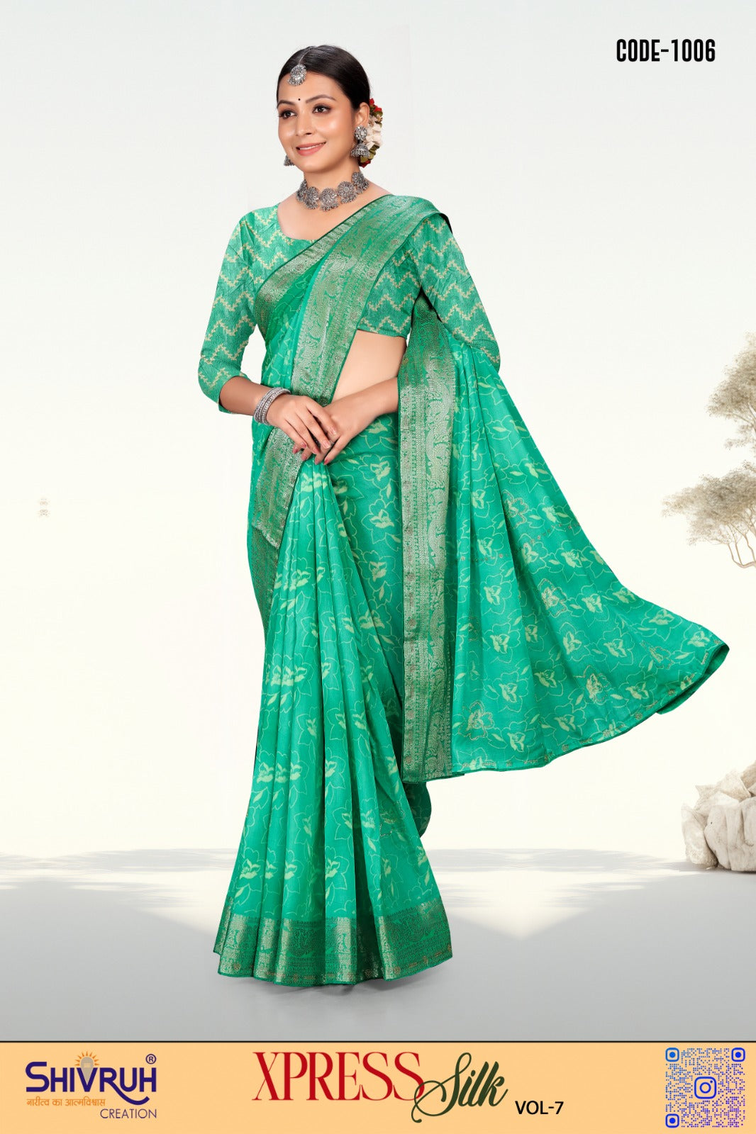 Festive sarees in bright colors for Navratri