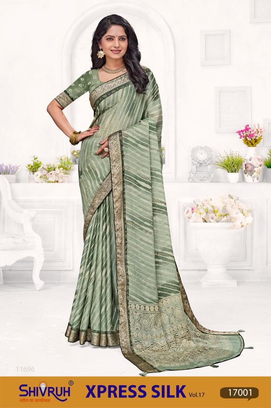 SHIVRUH Cotton Fancy Saree with Swarovski Work – Elegant Saree Look