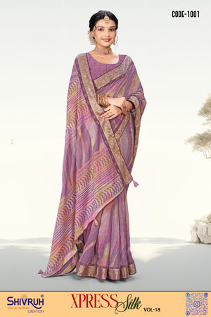 Fancy Cotton Saree with Swarovski Work – Designer Saree for Women
