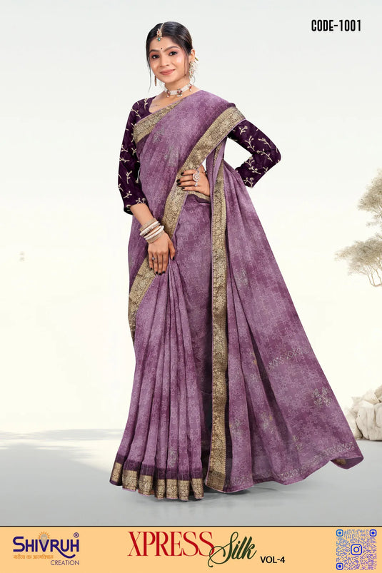 Saree for women in classic beige and gold
