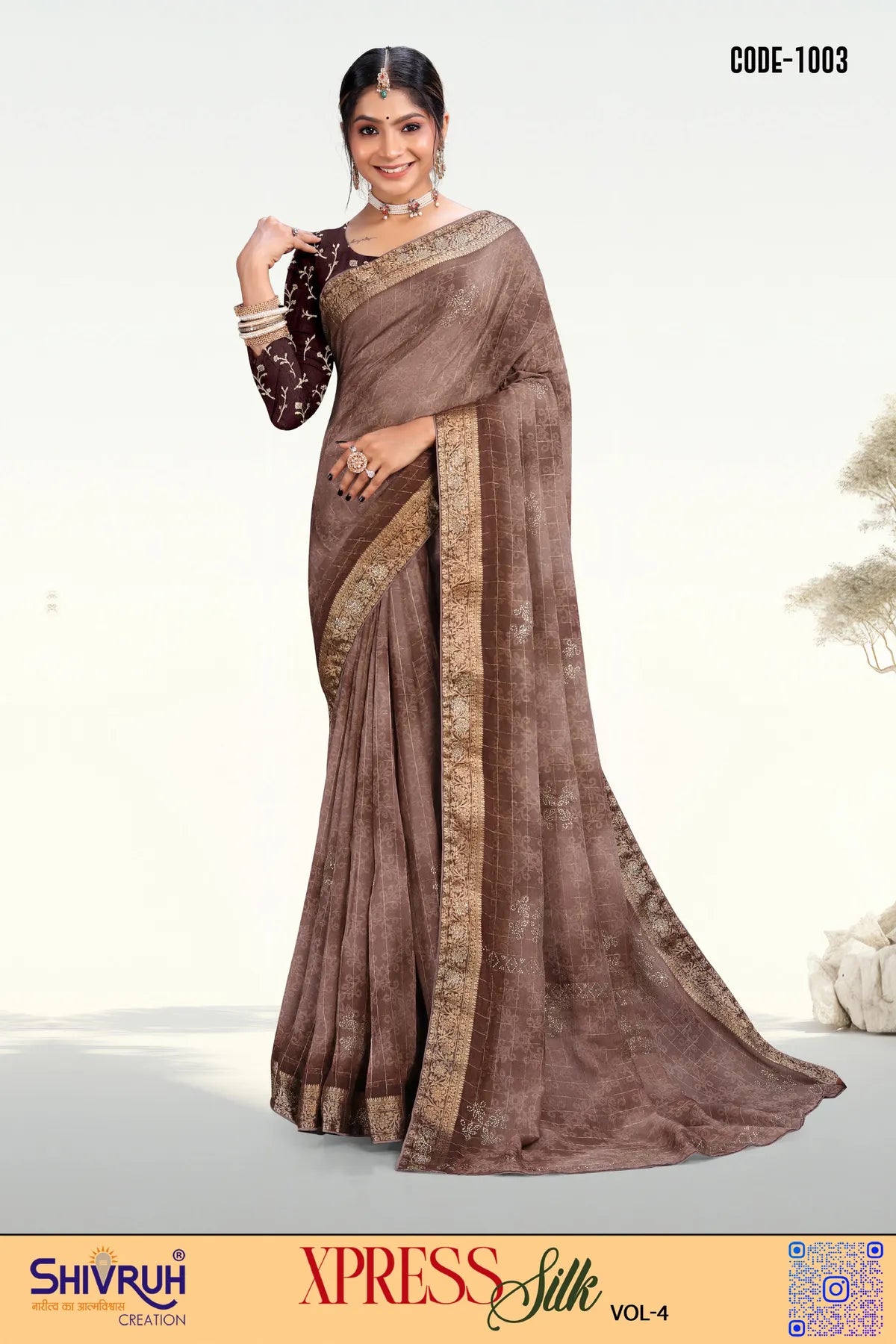Designer saree look for festive season