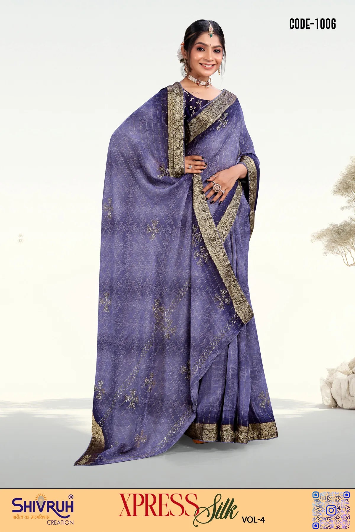 New saree arrival in pastel with digital floral design