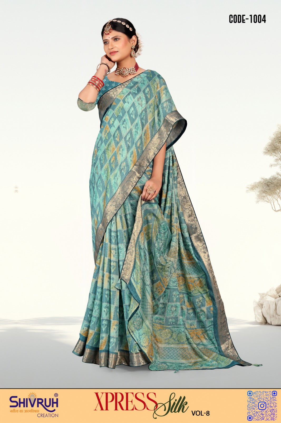 Women saree in lavender with zari work