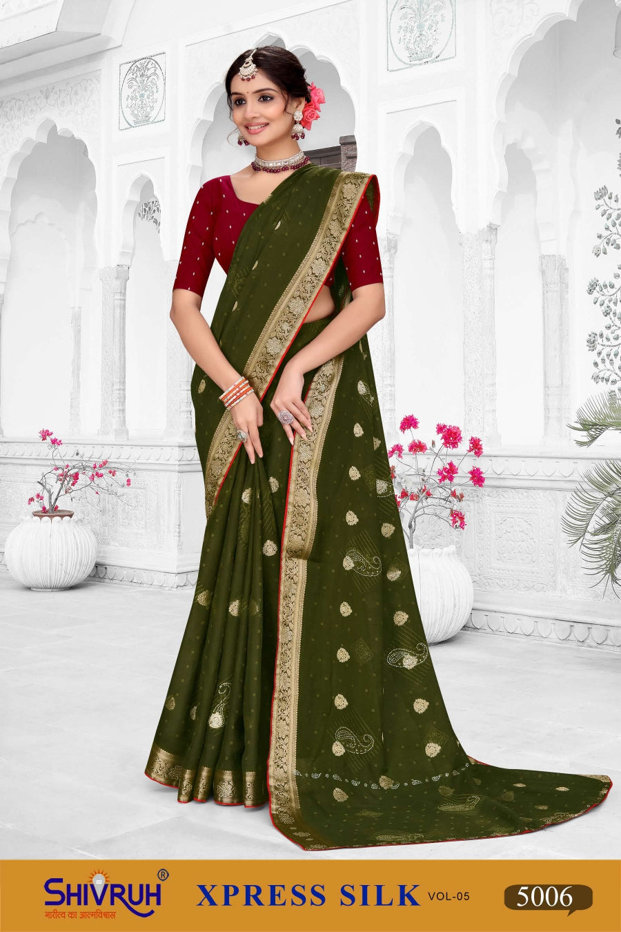 Daily wear cotton saree with printed border