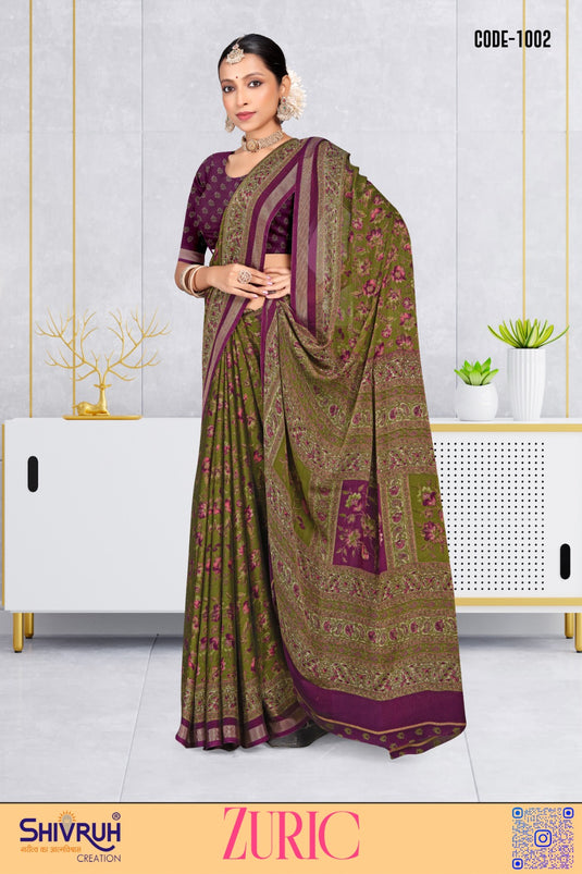 Banarasi saree with antique gold weaving from SHIVRUH.
