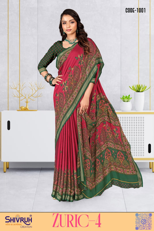 SHIVRUH Masakali Fancy Saree for Women – Full Drape View