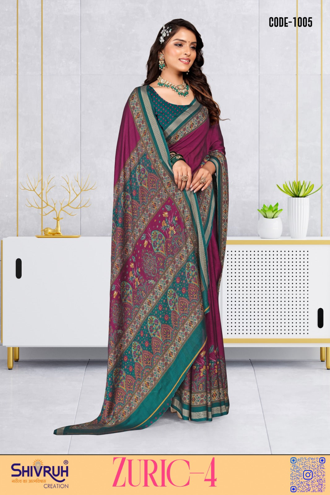 Half Saree & Leheriya Style Masakali Saree by SHIVRUH