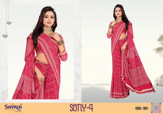 Moss Chiffon Embellished Viscose Border Saree For Women