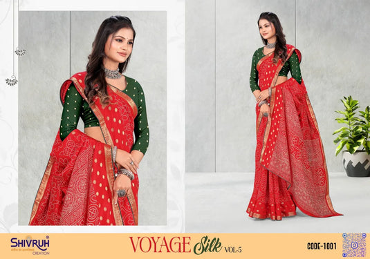Women's Dola Silk Jacqurad Butta Embellished saree