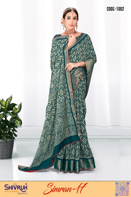 Woven Zari Border Soft cotton Saree with Blouse For Women